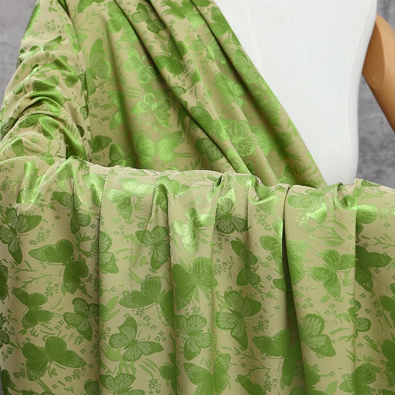 100x150cm Colorful Butterfly Jacquard Silk Satin Fabric for Sewing Ancient Costume Hanfu Tang Suit Horse Face Skirt Clothing
