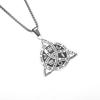 Norse Runes Celtic Knot Pendant: Stainless Steel Necklace for Men - Scandinavian Punk Gift