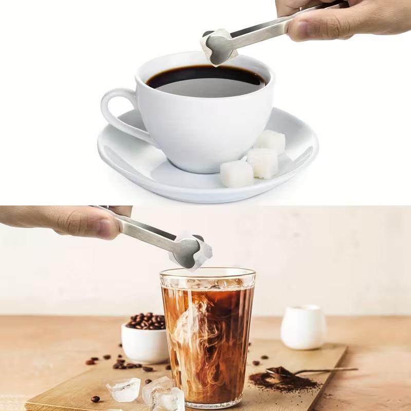 Heart Shaped Mini Tongs - Stainless Steel Small Tongs For Serving Food, Cooking, Appetizers, Ice Cubes, Fruits, And Sugar