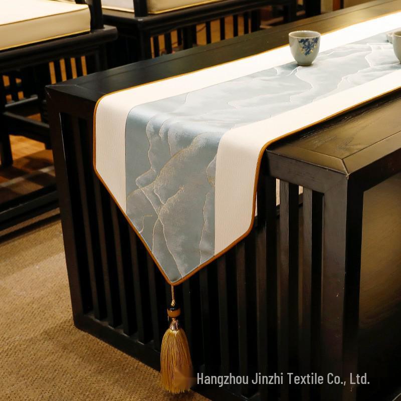 Modern Zen Chinese Tea Table Runner - Long Strip Dining Tablecloth