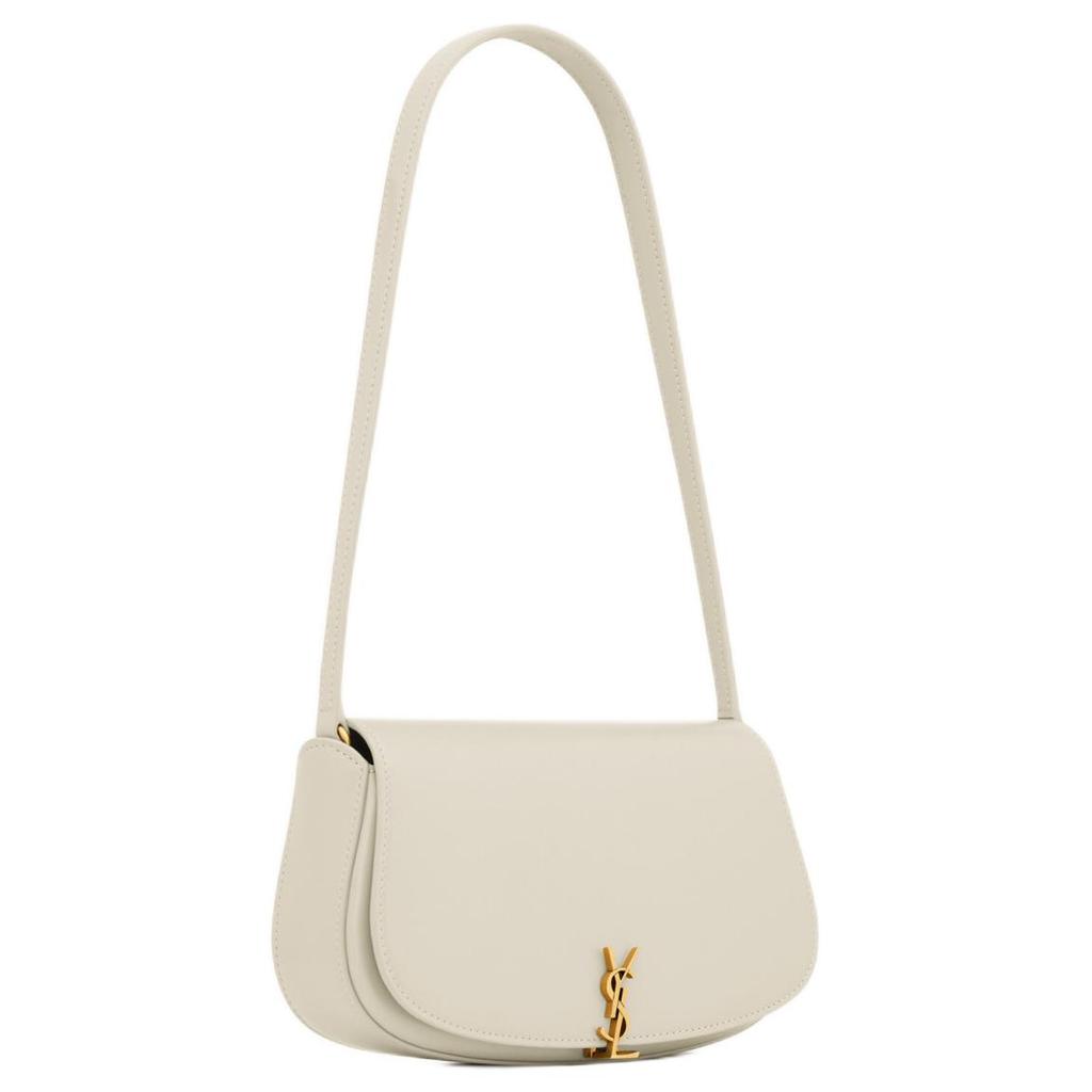 Saint Laurent Ysl Voltaire Metal Logo Mini Handbag Women Handbags White 779642-0SX0W-9207