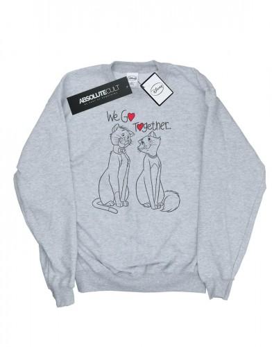 Disney Women's Grey/White Womens/Ladies Aristocats We Go Together Sweatshirt