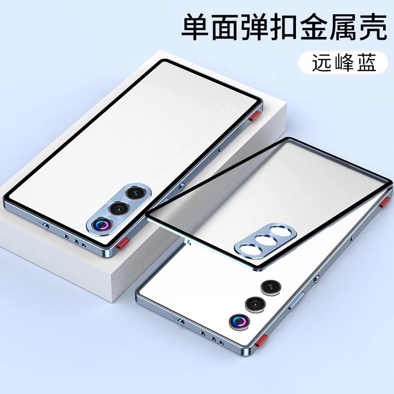 Alloy Metal Lens Protection Case For ZTE Nubia RedMagic 10 Air 10Pro+ 9Spro 8 Transparent Tempered Glass Hard Shockproof Cover