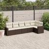 VidaXL Garden Lounge Set with Cushions 6 Pcs, Sofas with Adjustable Feet, Outdoor Furniture Set Patio Terrace, 3251330