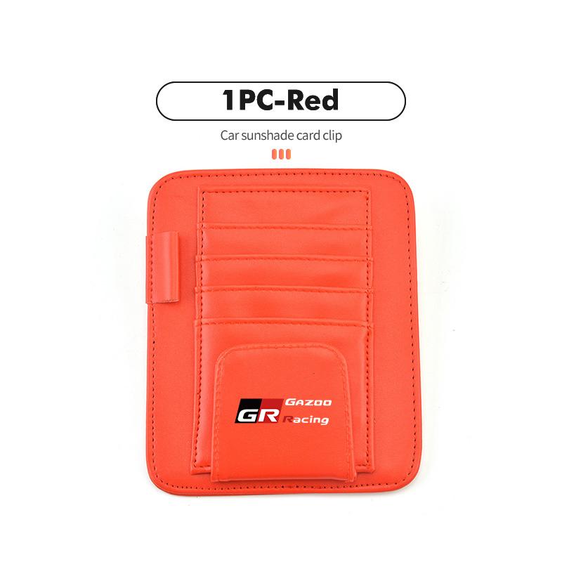 

Car Sunshade Card Package Holder Sunglasses Ticket Card Clip For Toyota GR Sport Yaris Chr Auris Rav4 Prius Prado Avensis Verso