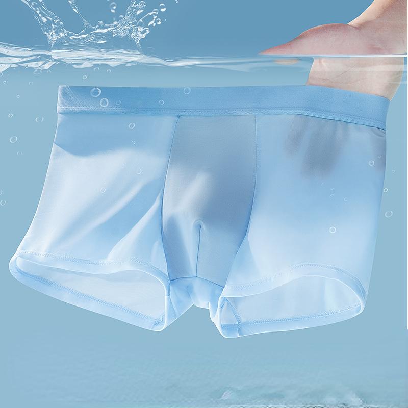 Men's Underwear Ice Silk Breathable Soft Men's Pants Fashion Personality Sports Fitness Casual Men's Boxers