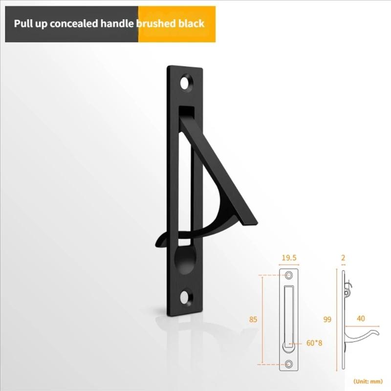 Modern Recessed Cabinet Door Handle Stainless Steel Sliding Door Handle Rustproof Pulls Furniture Hardware Enduring