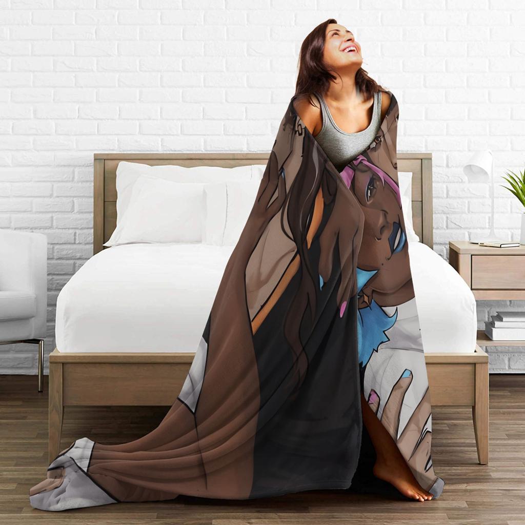 Dispatch Game Blanket  Warm Soft Graphic Plush Throw Blanket For Students Bedroom Flannel Bedspread Bed Cover