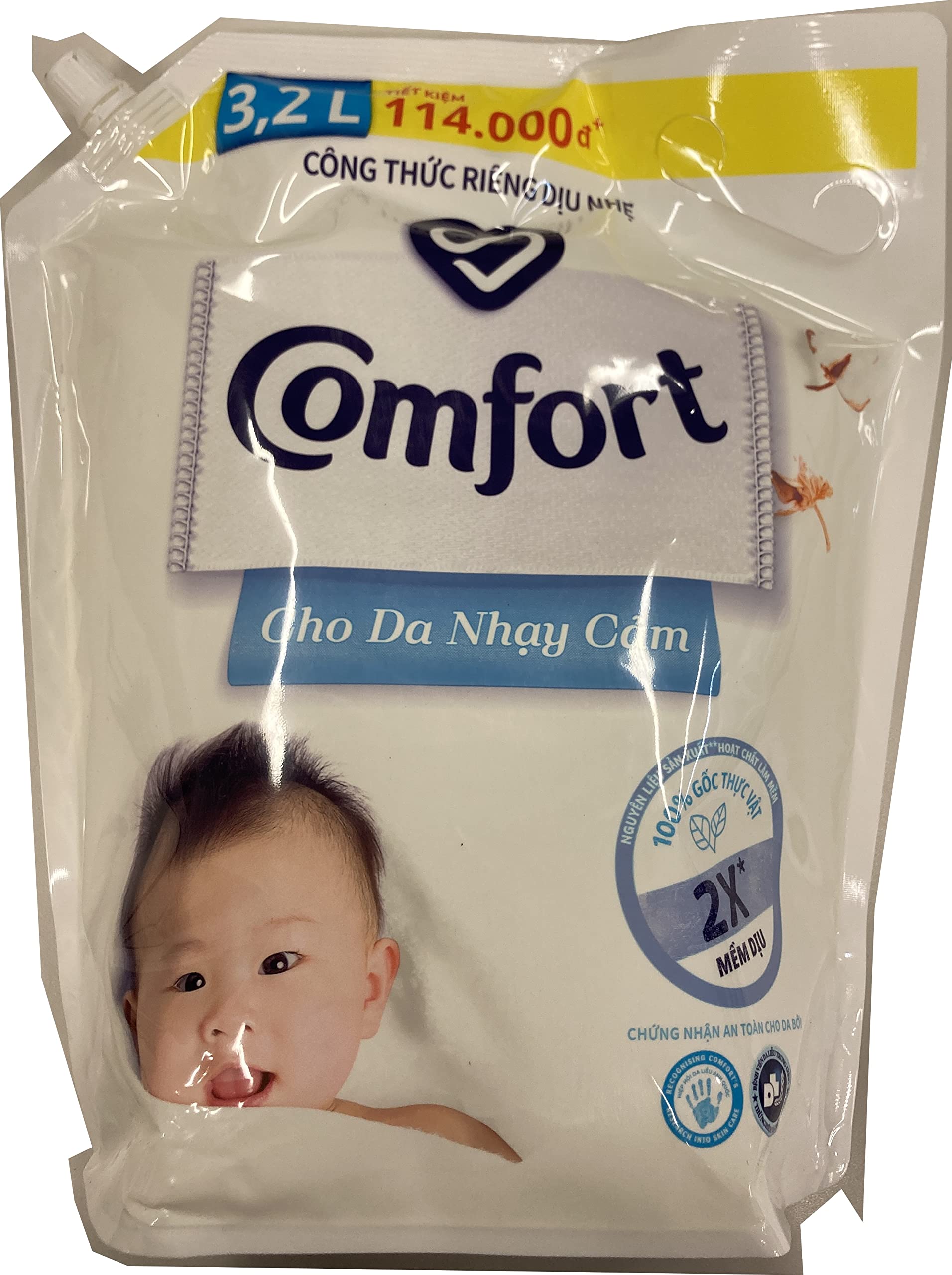 Кондиционер для белья Comfort, для чувствительной кожи, сменный блок, 3,2 л