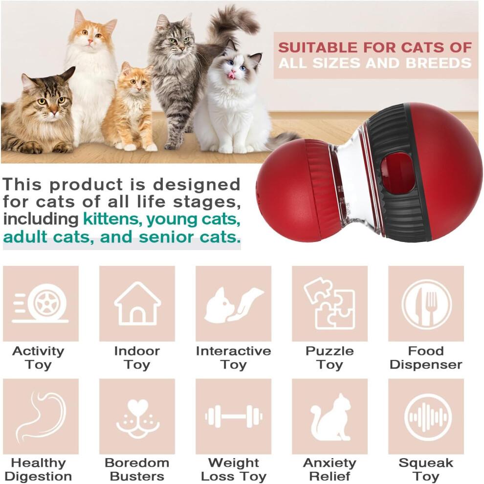 Cat Toy  Dispenser Interactive Brain Teaser Ball Feeder Slow Eating Indoor Outdoor Hunting Simulation