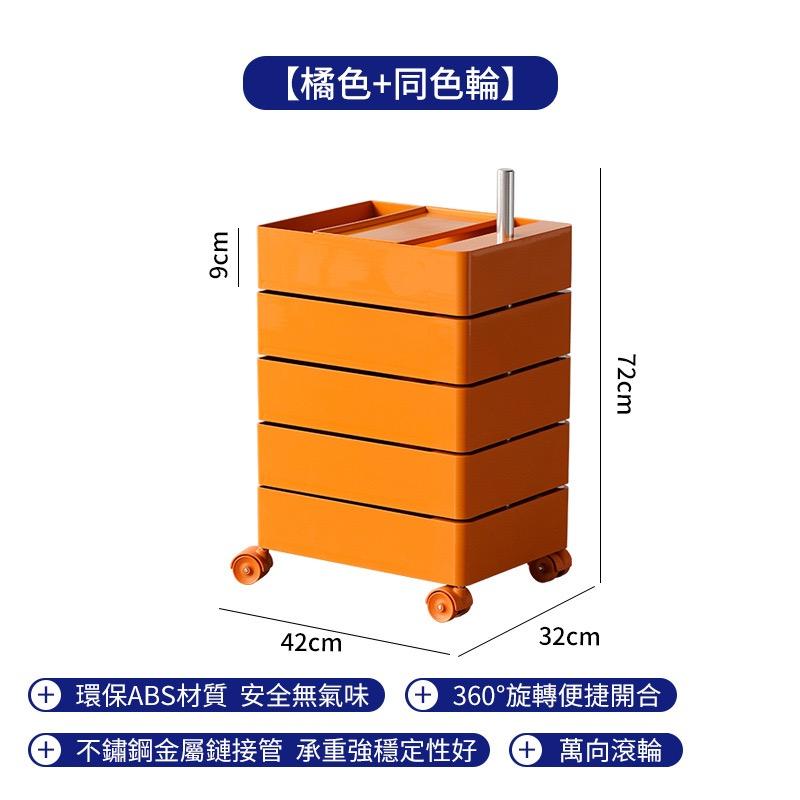 360° Rotating ABS Mobile Storage Cabinet