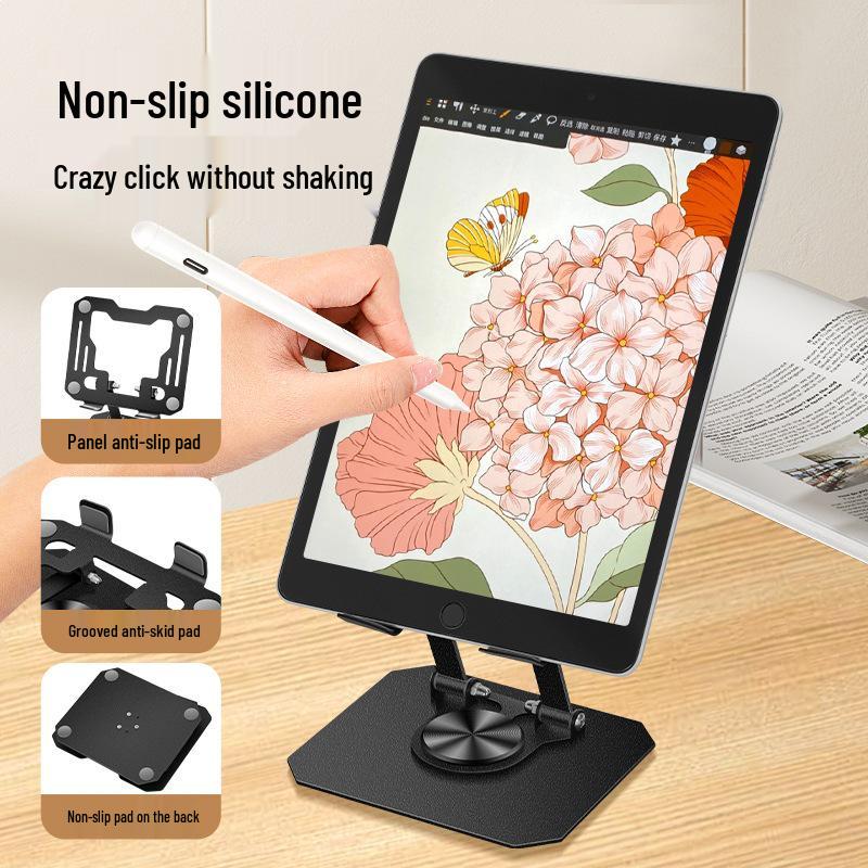 Portable Aluminum Alloy Stand for Phones, Tablets, and Laptops - High Heat Dissipation, Foldable, and Easy To Store