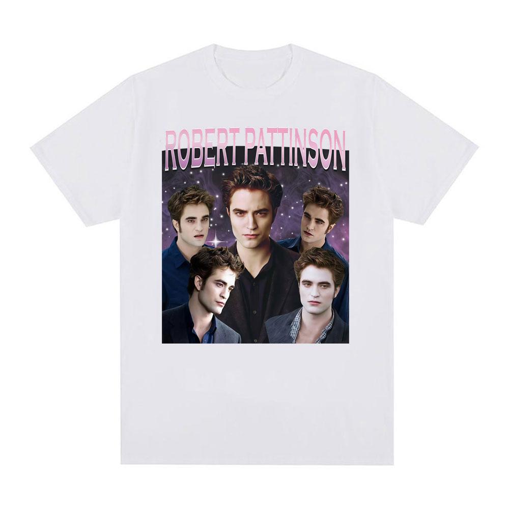 Twilight Saga Robert Pattinson Vintage 90s T Shirt Unisex Women Fashion Harajuku Short Sleeve Tshirts Cotton Classic T Shirts