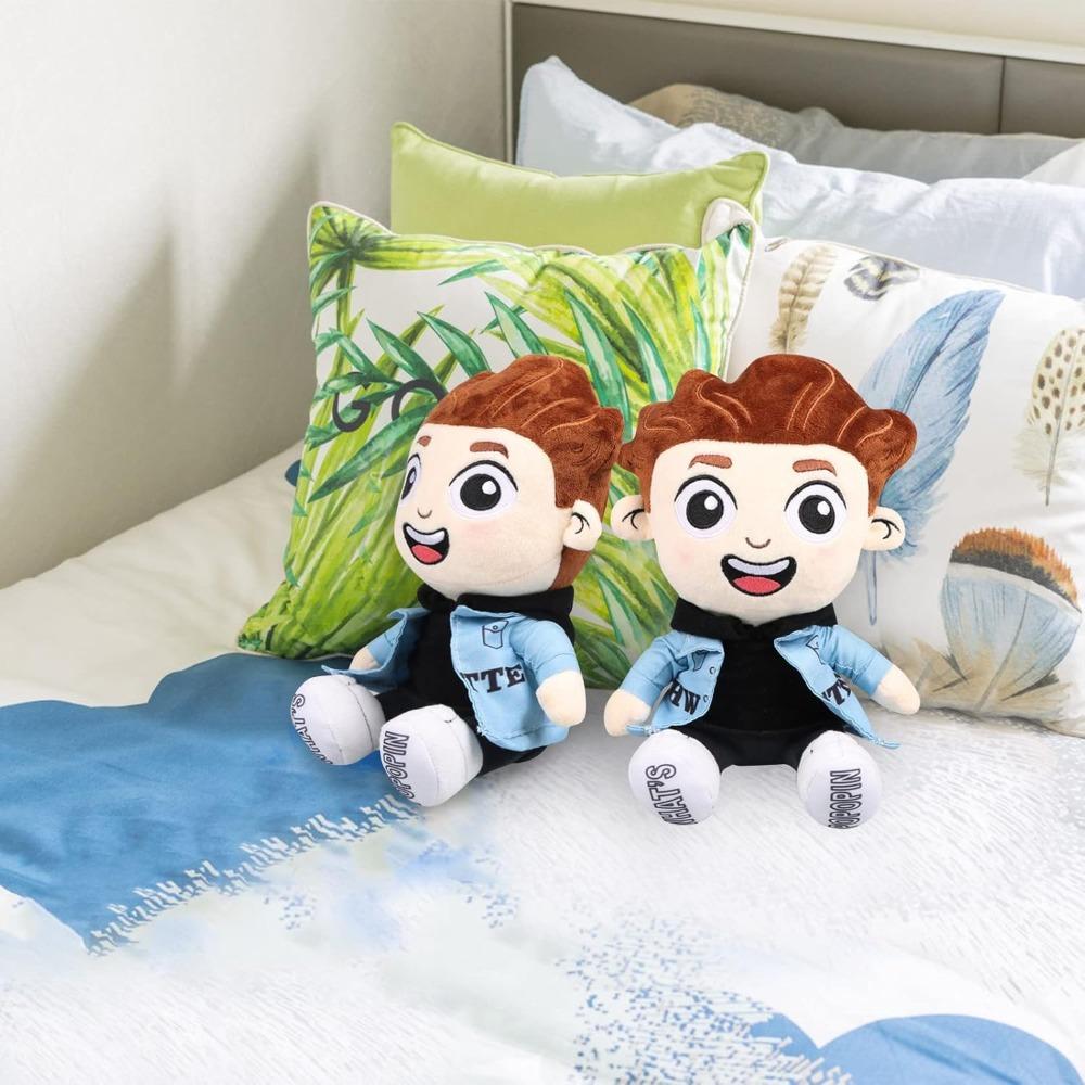 Plush plush toy game plush doll cartoon cute blue clothes stuffed doll