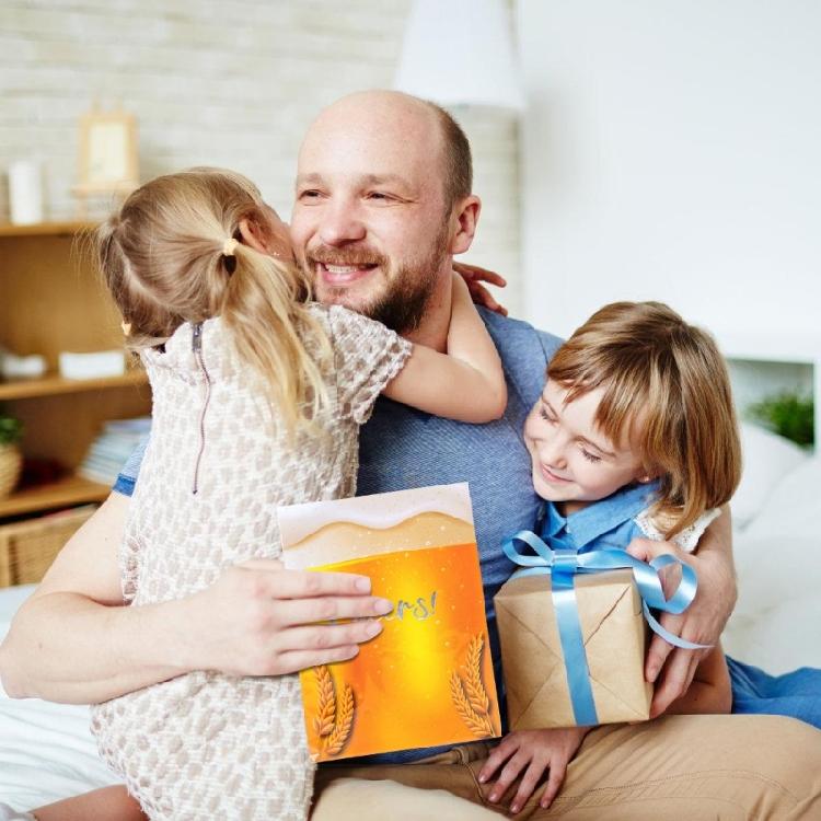 Elegant 3D Beer Bottle and Mug Popping Up Greeting Card for Celebrating Birthdays and Father's Day Retirement Cards