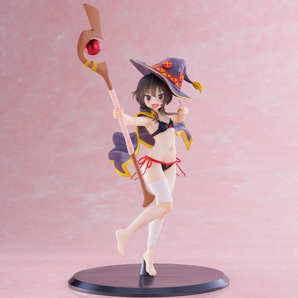 14cm God's Blessing on This Wonderful World Aniem Figure Megumin Swimsuit Sexy Anime Girl Figure PVC Collectibl Model Dolls Toys