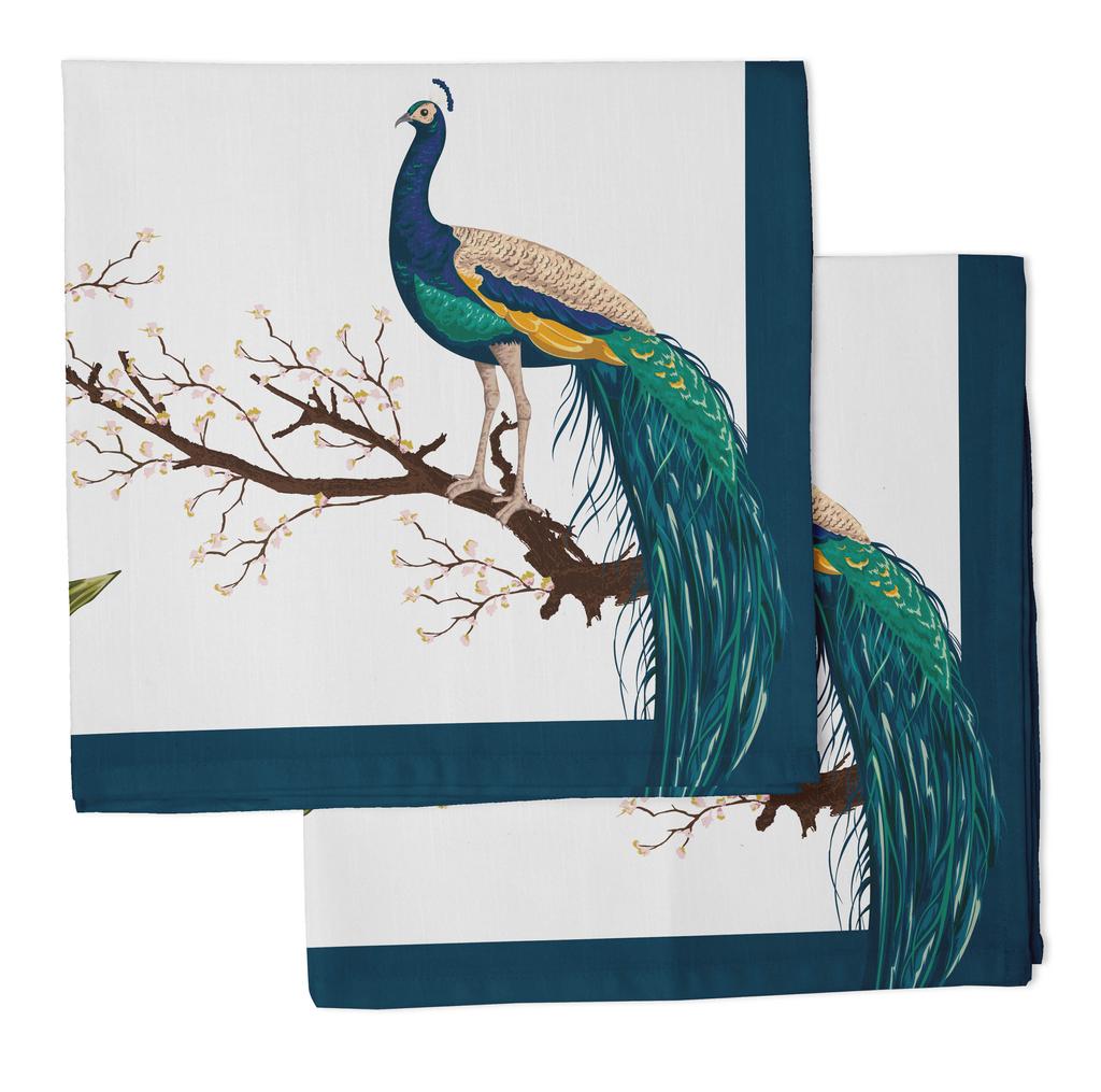 Vargottam Luxury Collection Dinner Table Linen Decor Cotton Napkin Printed Fabric Reusable Napkins Set Of 12, 20   X 20   - Asian