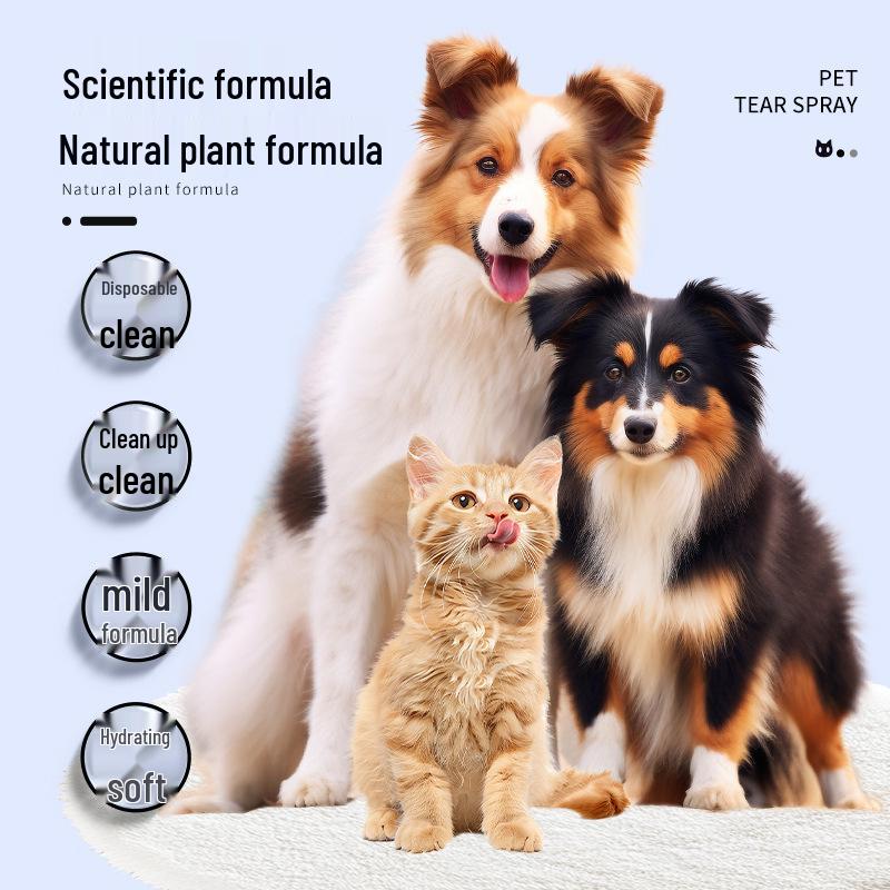 Universal Tear Stain & Odor Remover Spray for Pets - No-Rinse Deodorizing Solution