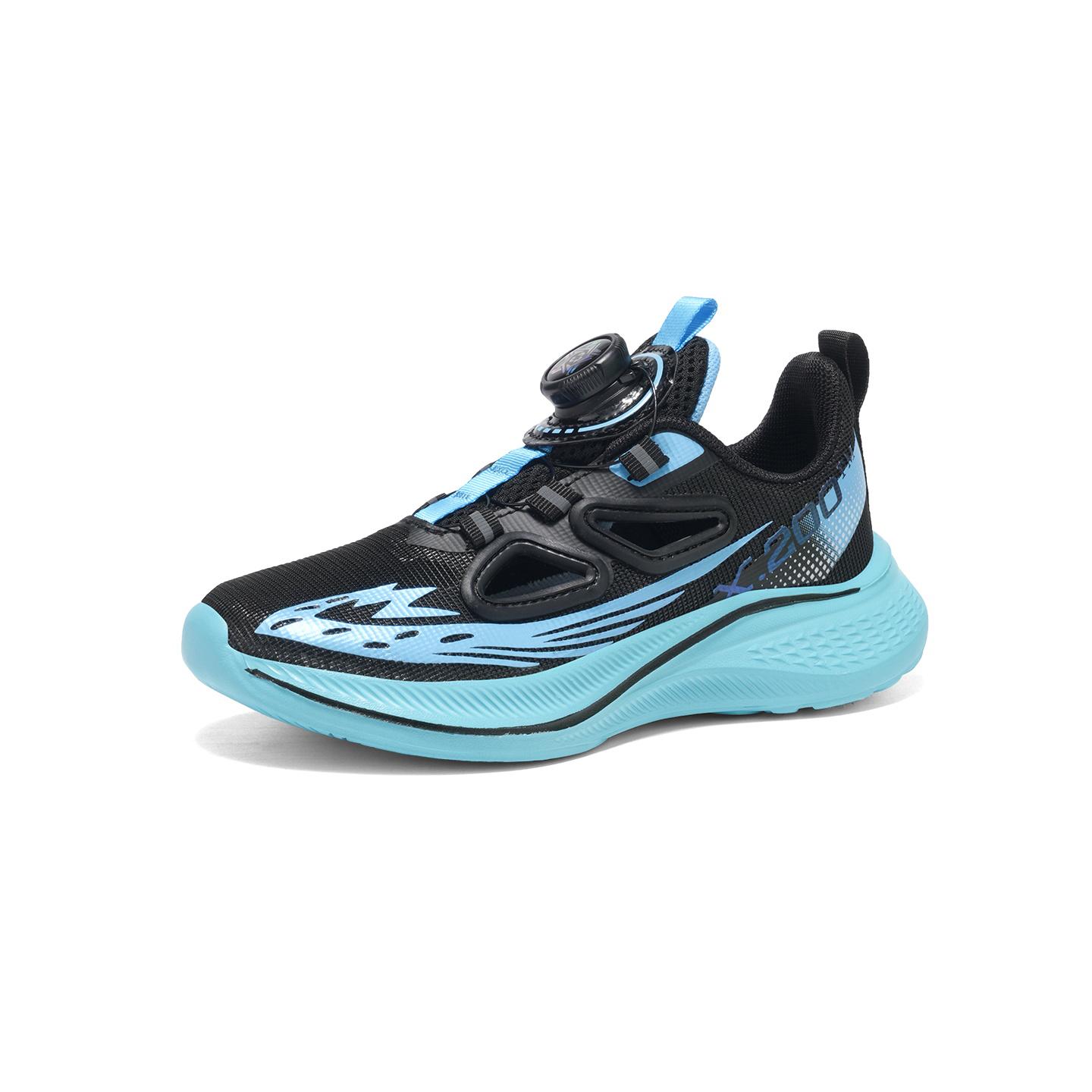 Kids Breathable Mesh Running Shoes Rotary Buckle Soft Sole Non Slip Sport Sneakers Boys Girls 28 To 40 28