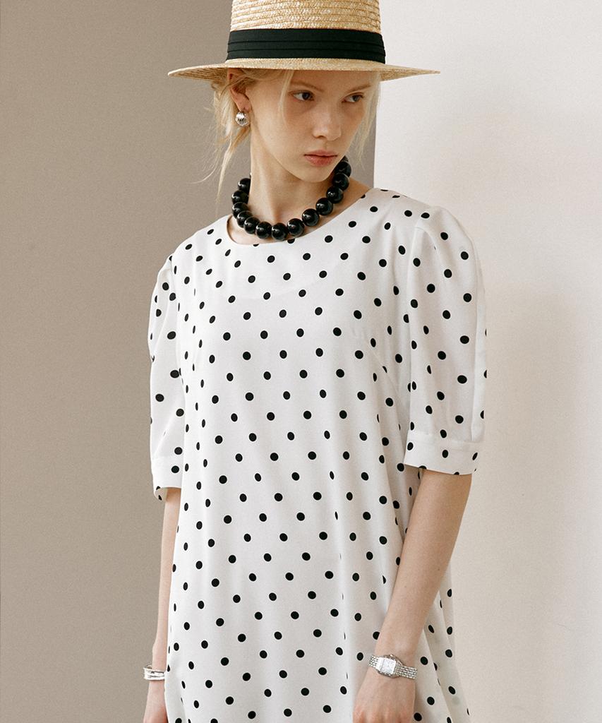Dyuidyui Dot Dress_White
