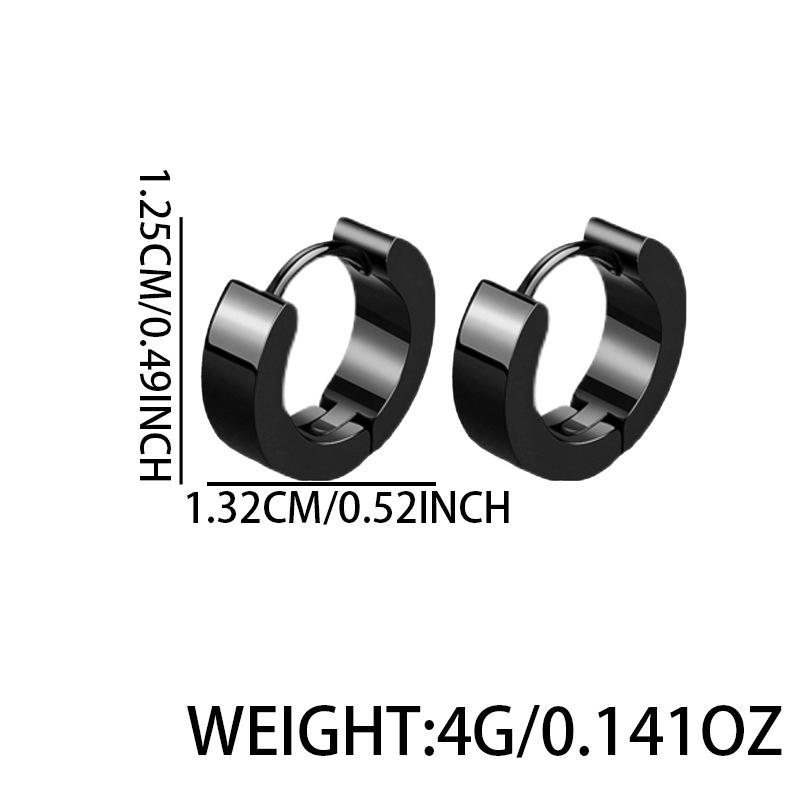 Titanium Steel Non-Fading, Hypoallergenic Earrings for Men & Women - Classic, Retro, Versatile, Hip-Hop Accessories