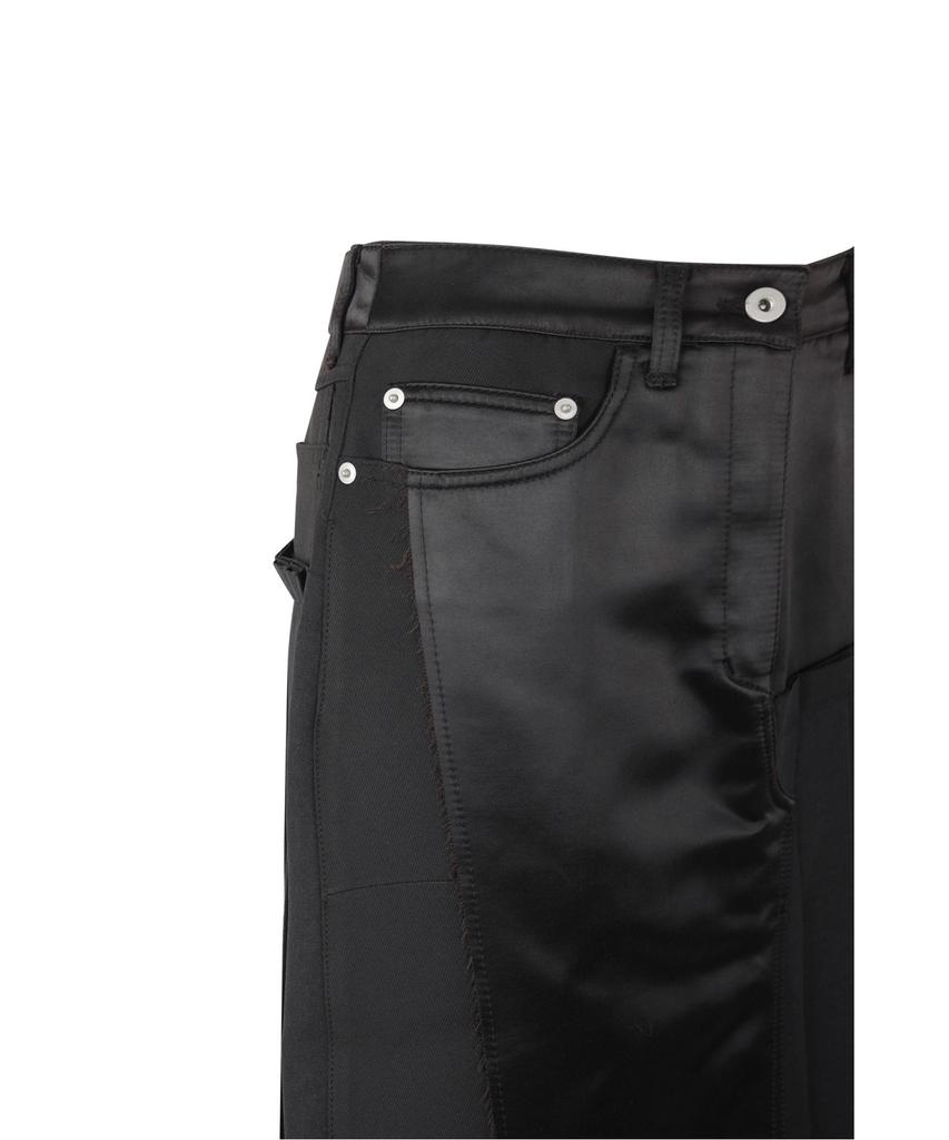 Recorde Asymmetric Pleats Half Satin Skirt Rqkaa25550Bkx