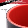 ID 3Inch 4-Ply Straight Coupler Silicone Hose 5Mm Thickness 12Inch Length With 2 X Stainless Steel T-Clamps (3Inch(76Mm))