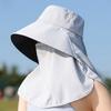 Wide Brim Sunscreen Fisherman Hat Breathable Neck Flap Hat Sunscreen Cap Sunshade Sun Hat  Beach