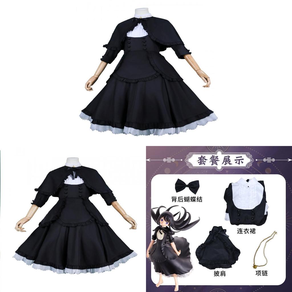 Puella Magi Madoka Magica Akemi Homura Cosplay Dress With Polyester Fabric For Anime Role Play