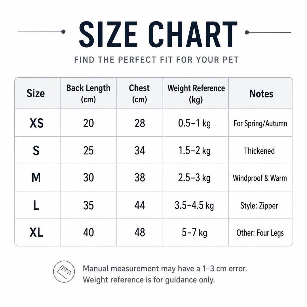 Cotton Dog Warm Clothes Winter Dog Vest Coat Fashion Dog Bodysuit Cat