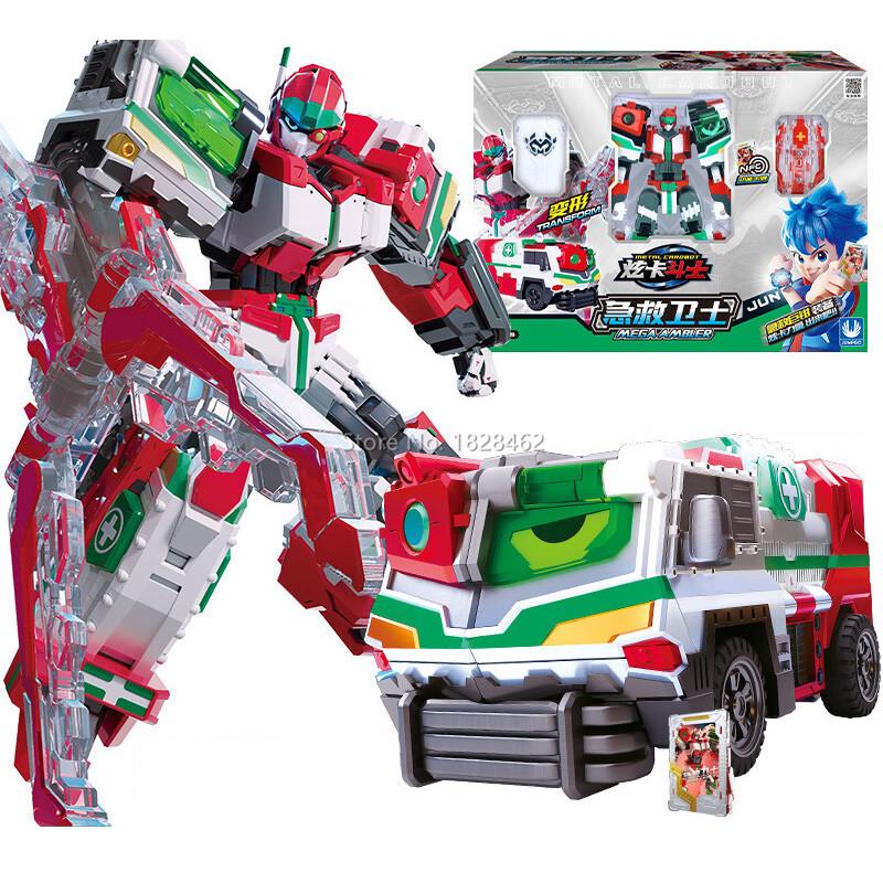 

Новый Металлический Кардбот Трансформирующийся Робот в Машину Фигурки Действия СИНИЙ ПОЛИЦЕЙСКИЙ с Картой Трансформации Игрушки-Машинки для Подарка Ребенку No Color Box