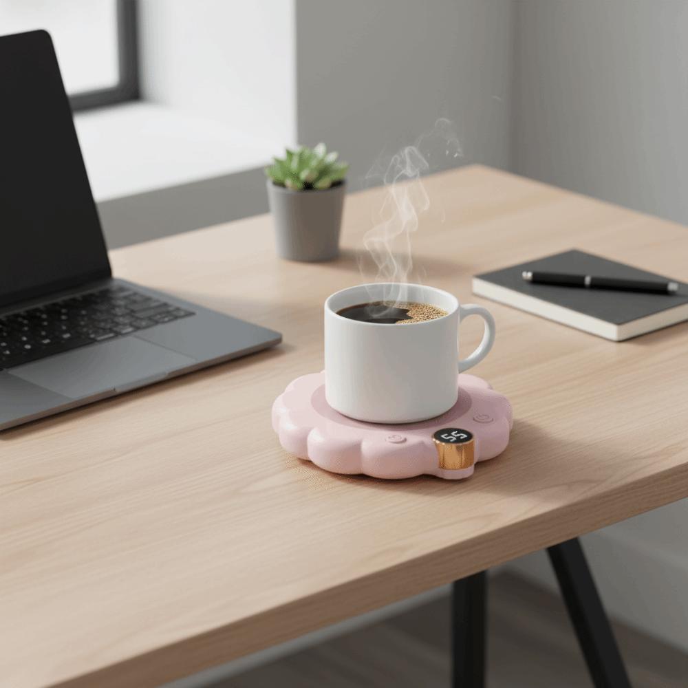 Adjustable Temperature Thermostatic Coaster Anti-dry Burn Electric Heating Cup Pad  Dormitory