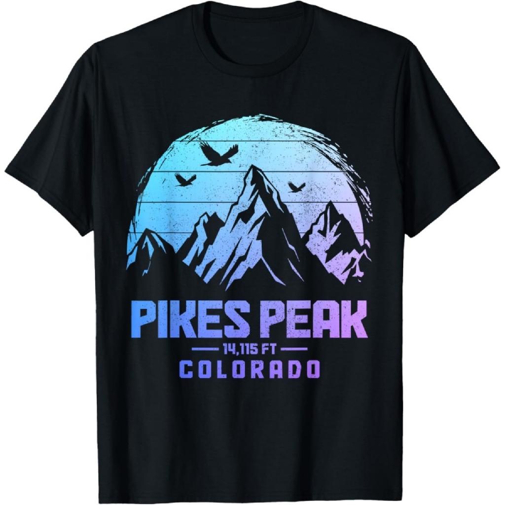 Pikes Peak Colorado Montagne Rocciose Scalata Souvenir Maglietta