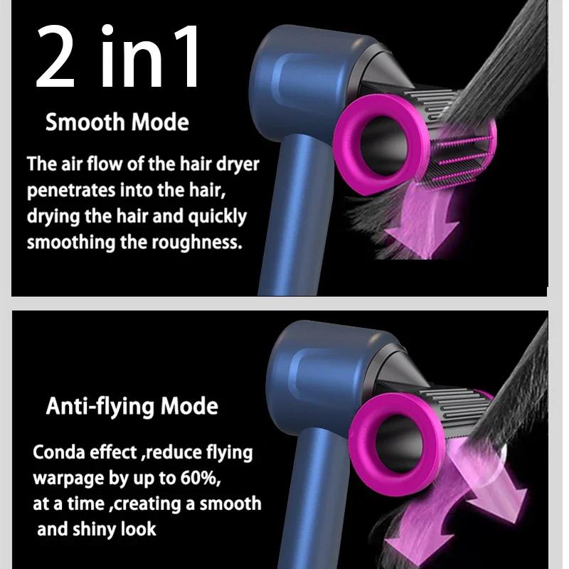 Professional Negative Ionic Hair Dryer  Leafless Hair Dryer Hot/ Cold Blow Dryer Hairdryer Home Appliance Free Shipping Dyso