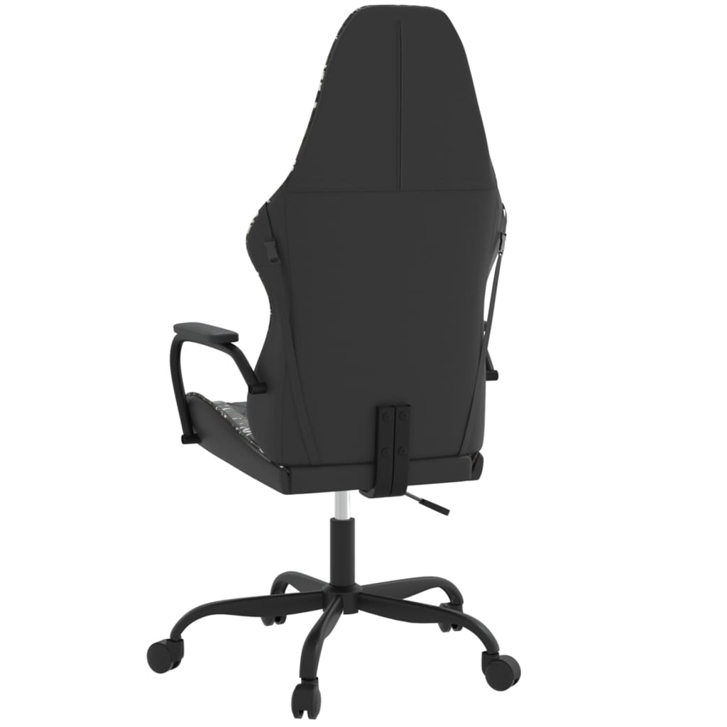 Gaming Chair In Black and Camouflage Synthetic Leather