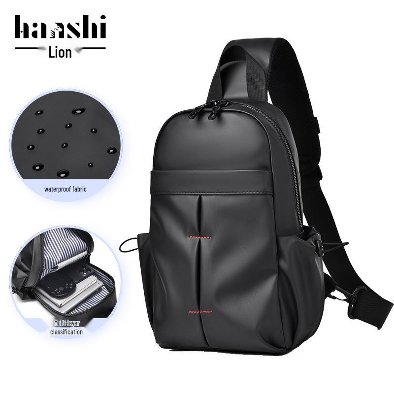 Trendy Lightweight Unisex Chest and Shoulder Bag - Waterproof, High-End Casual Design for Travel
