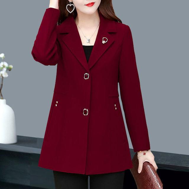 Mother Autumn Coat  New Fashion Short Blazer Jacket Middle-Aged Elderly Temperament Women Suit Coat High Quality Suit Tops 5XL