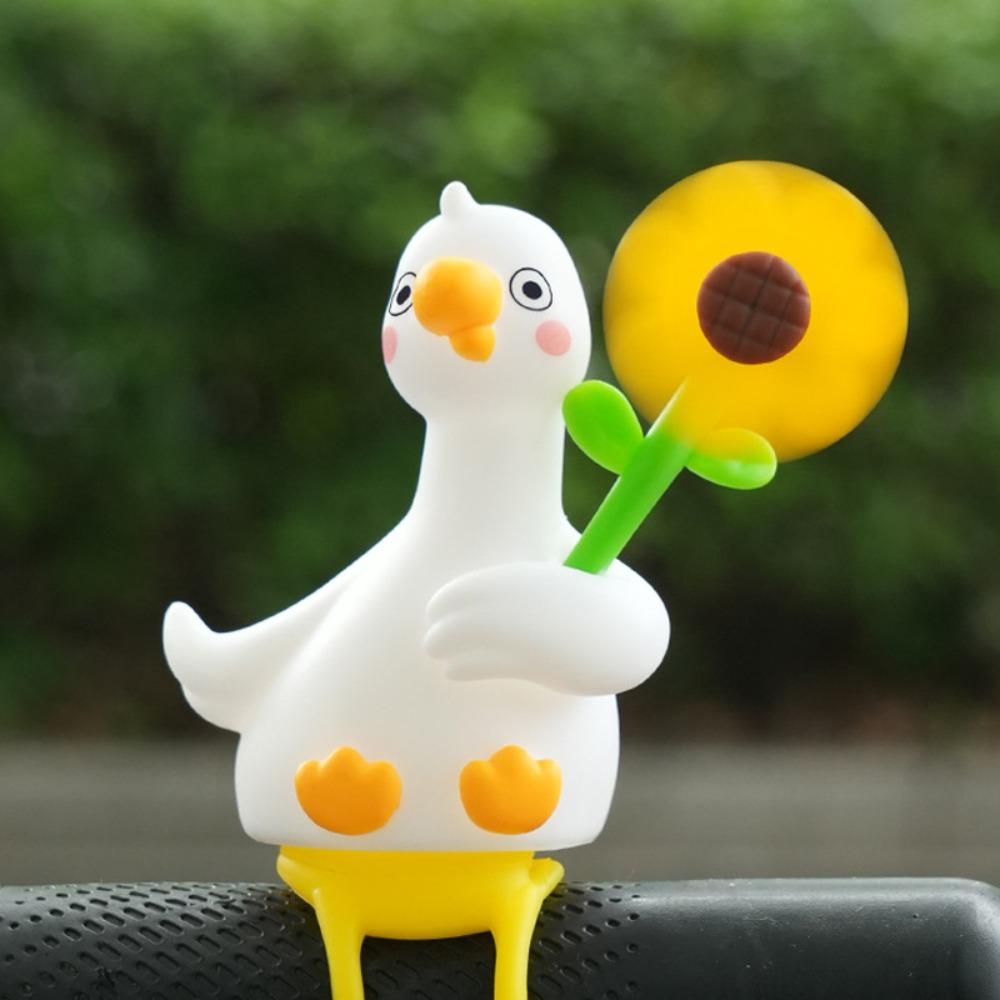 1/4Pcs Sunflower Duck Bicycle Decoration Elastic Strap Duck Scooter Ornament Bike Handlebar Decor A