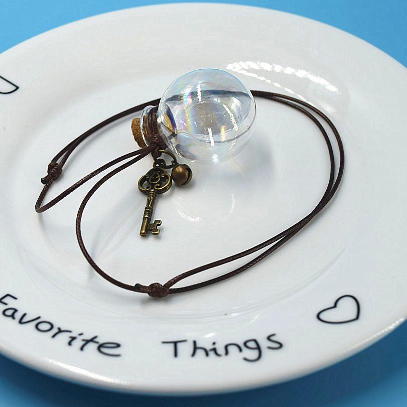 Dried Flower Essential Oil Car Pendant - High Borosilicate Glass Ball with Cork