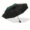 1 szt. Parasol z motylami i kwiatami, automatycznie otwierany/zamykany, wiatroodporny, funkcjonalny design, wytrzymały stelaż z 8 żebrami