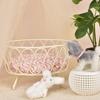 1:8 Scale Mini Cast Iron Cradle with Cotton Floral Cushion Suitable for OB11 BJD Decorative Scene  Accessories Desktop Ornament