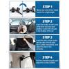 Set Of 3 Car Privacy Curta - 95% Light Blocking Fabric Rear Seat & Side Windows Divider Curtain Baby Shades, Wide Sedan SUV Sunshade Screen Covers