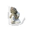 Garden Ornament with Mosaic Finish Meditative Style Mini Buddha Statue Stone