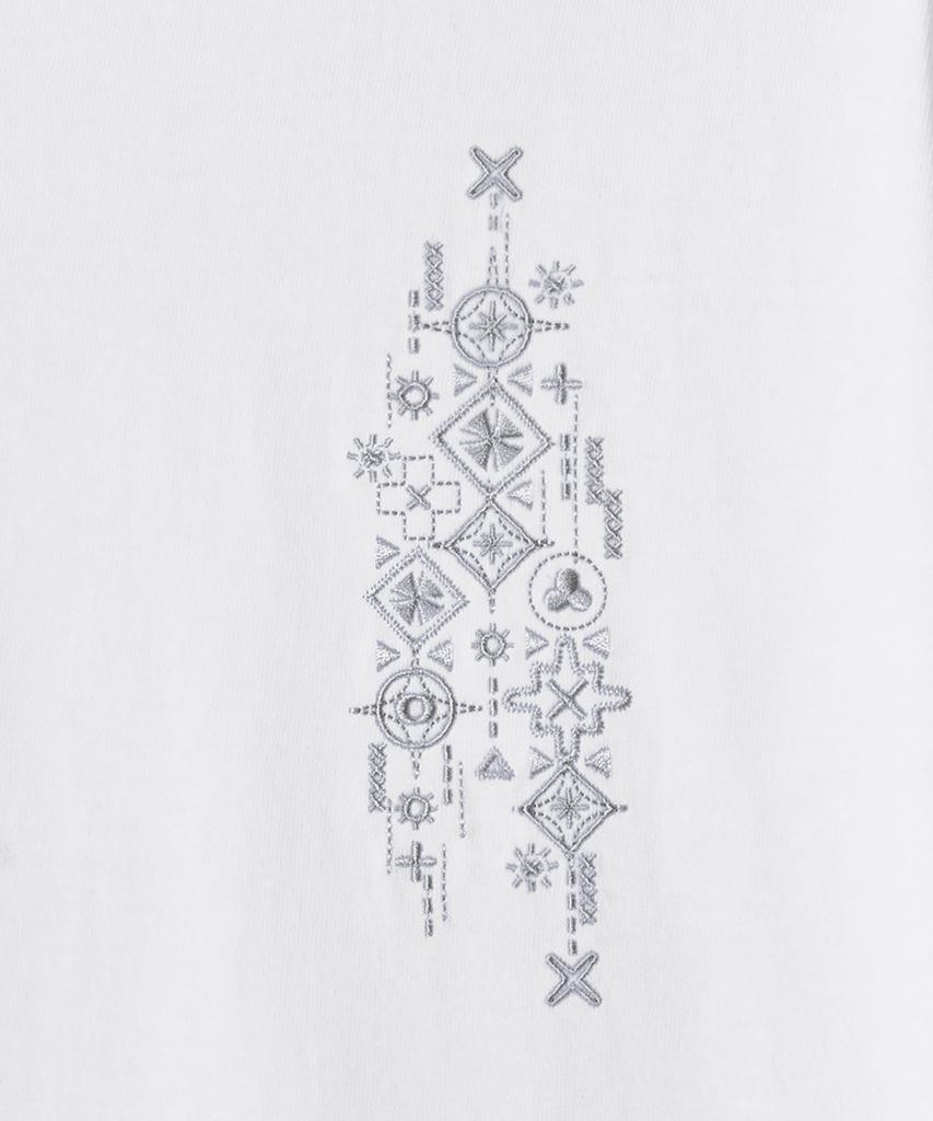 GAKKAI UNIONS Sunshine Embroidered Short Sleeve T-Shirt White