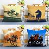 Competition Promotion Horse Racing Pillow Case Printing Pillowcase Living Room Sofa Cushion Cover Bedroom Room Decor