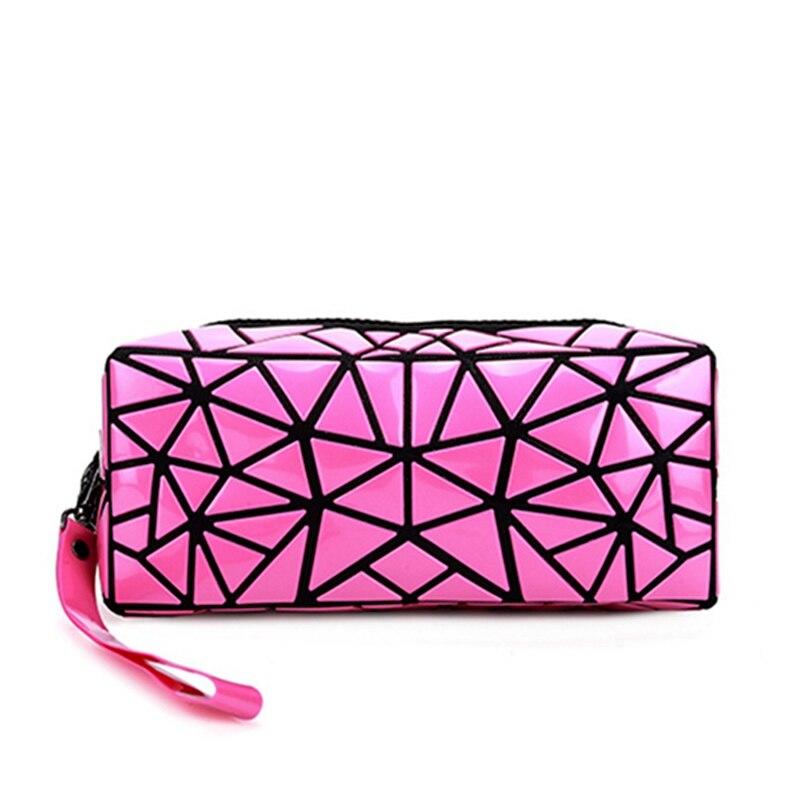 Women Women Makeup Bag Geometric Folding Casual Cosmetic Bag Case Women Travel Organizer Makeup Bag Cosmetic Set | Toilet Set | PVC Makeup Bag