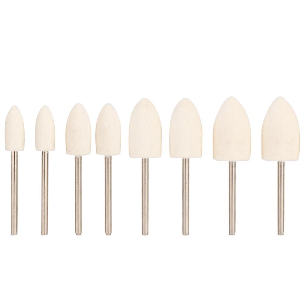 8PCS Conical Shape Conical Head Wool Material Grinding Head Practical Polishing Tool  Polishing Work