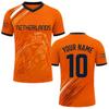 Customizable Soccer Jersey Shirt with Personalized and Number Breathable Fabric Short Sleeve V Neck Sports Top for Men Women