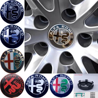 10Pcs 60mm 060 T30 Wheel Center Cap Badge Rim Hub Cover Black Logo Car Accessories for GTAM Mito 147 156 159 166