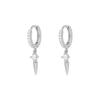 CRMYA Vintage Piercing Ear CZ Zircon Cross Earring Gold Silver Filled Drop Earrings For Women Hoop Earings Jewelry Wholesale